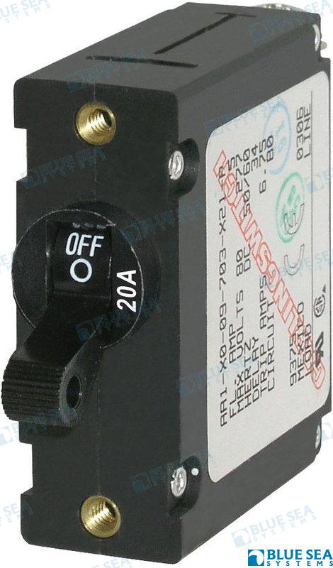 INTERRUPTOR MAGNETICO 20A NEGRO