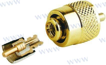 CONECTOR PL259 MACHO GOLD PARA RG58