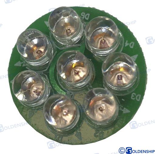 BOMBILLA 8 LEDS ROJO 12V