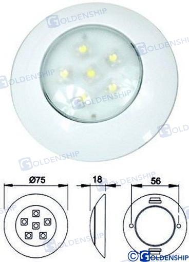 PLAFON INTERIOR LED 6W 12V&24V BLANCO