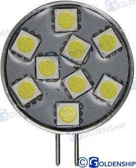 BOMBILLA G4 HORIZONTAL 9LED 1,8W 10/30V