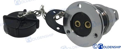 ENCHUFE ESTANCO 5 AMP. 2 POLOS