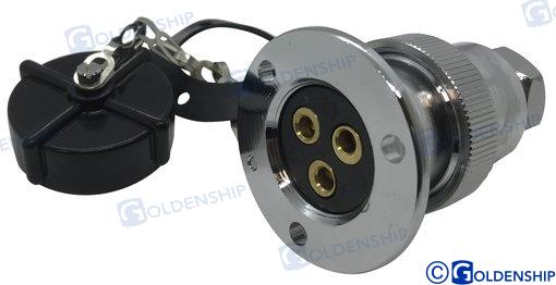 ENCHUFE ESTANCO 5 AMP. 3 POLOS