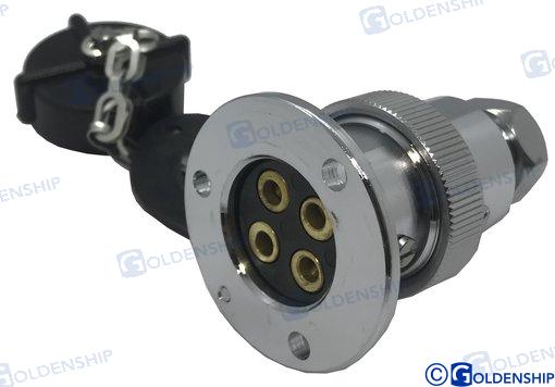 ENCHUFE ESTANCO 5 AMP. 4 POLOS