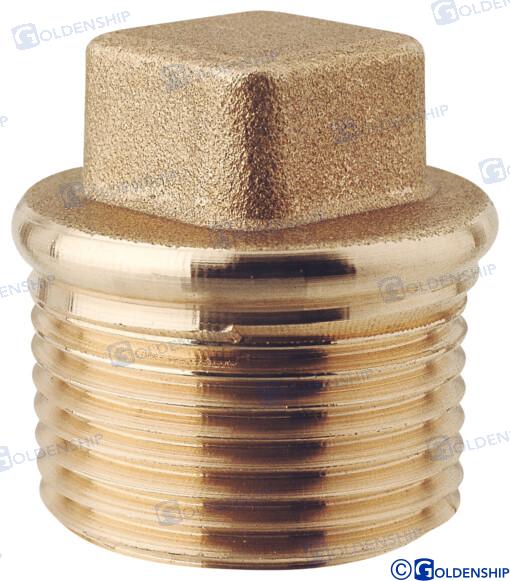 TAPON ROSCA CUADRADA 1/2'' M. LATON CR
