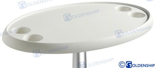 MESA OVAL BLANCA 762 X 457 MM