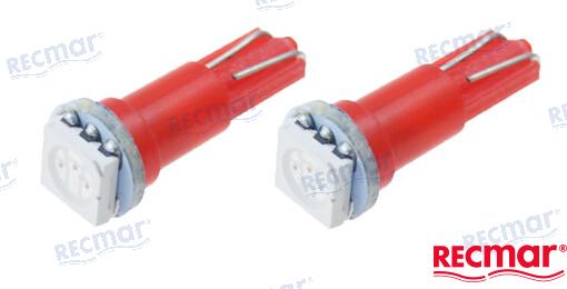 BOMBILLA 12V, 1.2W ROJO (PACK 2)