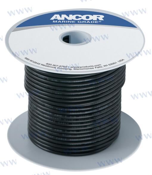 CABLE MARINO 18 AWG (0,8MM²) NEGRO 152 M