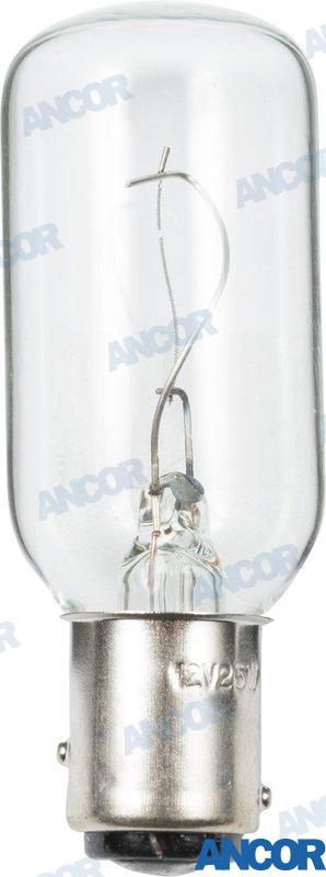 BOMBILLA 12V. 25W. CASQUILLO BAY15D