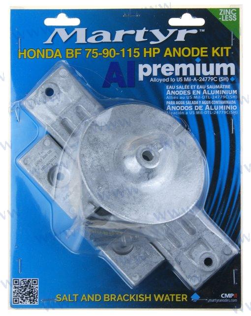 KIT ANODOS ALUMINIO HONDA 75/90/115HP