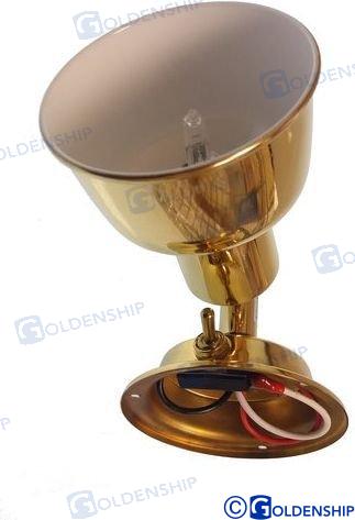 APLIQUE LATON PULIDO HALOGENO 12V 10W