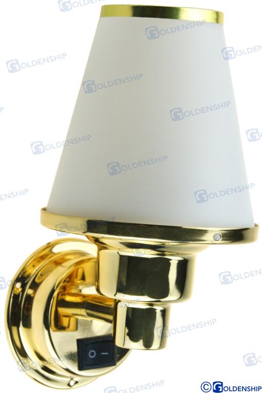 APLIQUE LATON PULIDO HALOGENO 12V 10W
