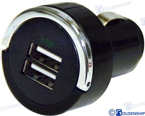 BASE 12/24 V 2 USB CARGADOR 5V 3.4A