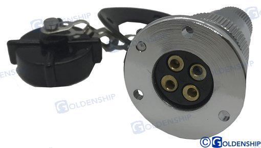 ENCHUFE ESTANCO 3 AMP. 4 POLOS