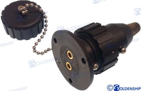 ENCHUFE NYLON  3 AMP. 2 POLOS