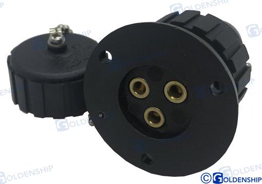 ENCHUFE NYLON  3 AMP. 3 POLOS