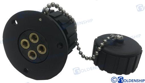 ENCHUFE NYLON  3 AMP. 4 POLOS