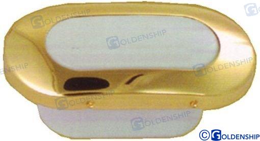 LUZ INT/EXT OVALADA ORO LED BLANCO