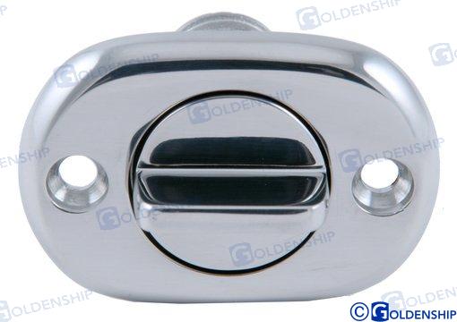 DESAGÜE C/TAPON OVAL INOX 54 MM.