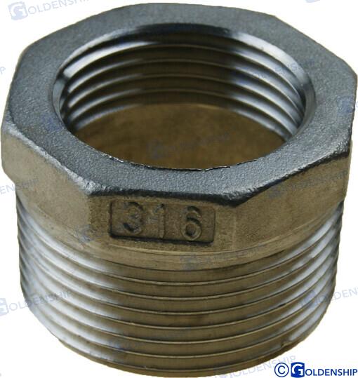 RACOR REDUCTOR M-H INOX 1" 1/4 X 1"