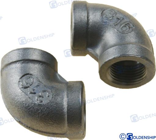 CODO 90º H-H AISI316 3/8" (2)