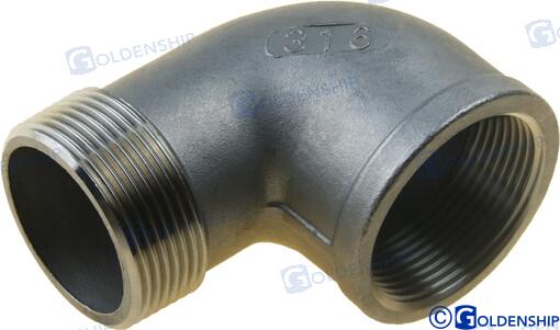 CODO 90º M-H  INOX   1-1/2