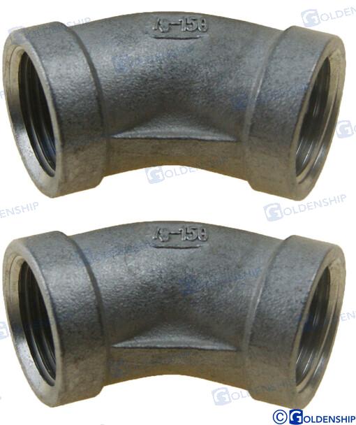 CODO 45º H-H INOX 3/8" (2)