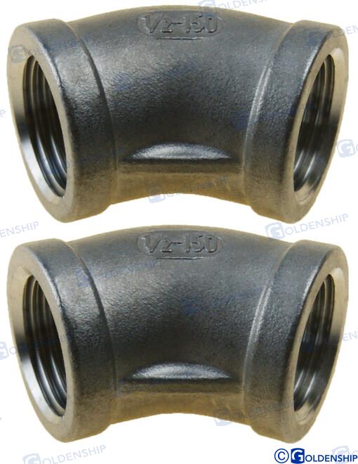 CODO  45º H-H  INOX  1/2 (2)
