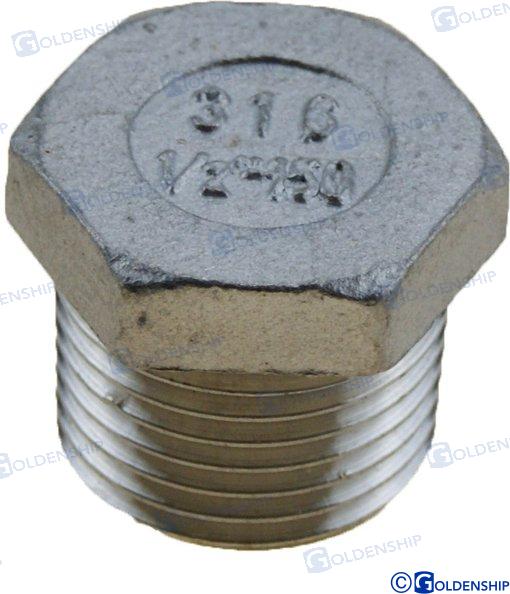TAPON MACHO INOX 1/2