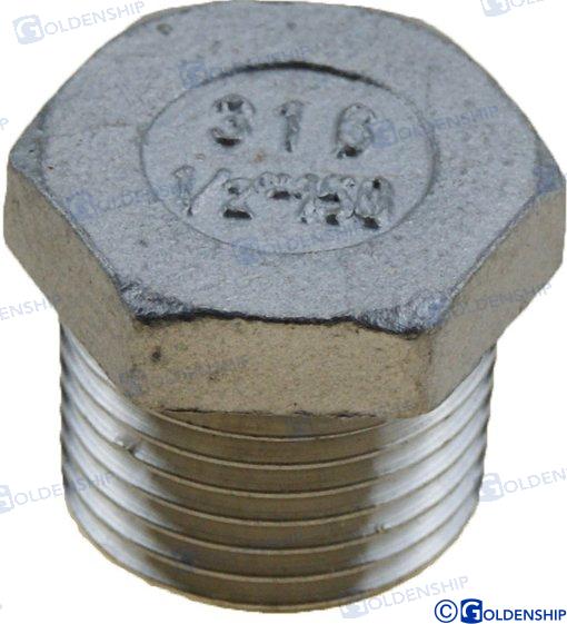 TAPON MACHO  INOX    1"