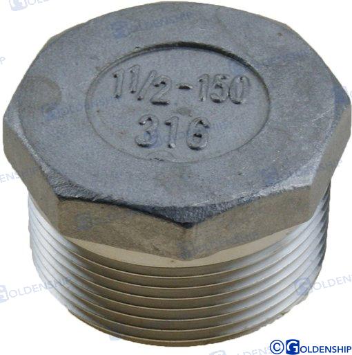 TAPON MACHO  INOX   1-1/2