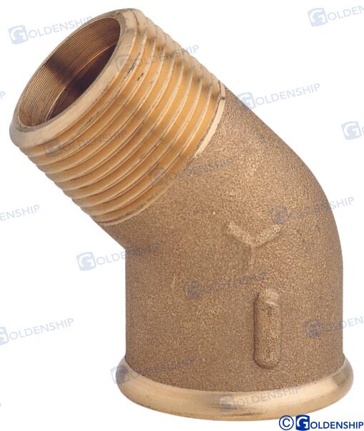 CODO LATON 45º M.H. 1''1/2 EN LATON CR