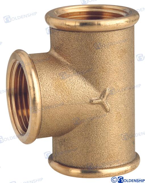 RACOR TEE 1/2'' H.H.H. EN LATON CR