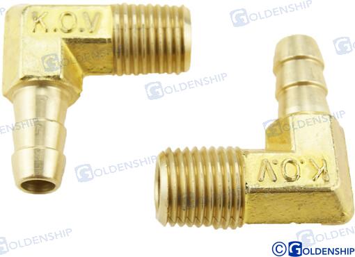 RACOR 90º NPT 1/4 X 5/16"  (PACK DE 2)