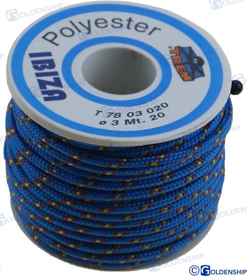 CARRETE "IBIZA"  3 MM  AZUL