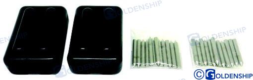 PAR MORDAZAS CABOS "EZ-SPLICE" NEGRO 14/