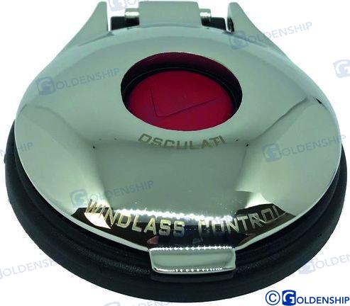 INTERRUPTOR PIE INOX ROJO