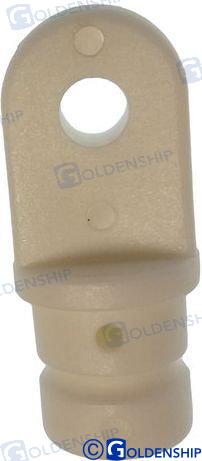 TERMINAL MACHO  NYLON BLANCO 16 MM (2)