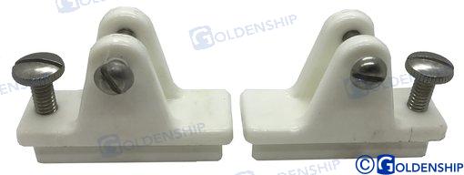 PAR DE SOPORTES DESLIZANTES NYLON BLANCO