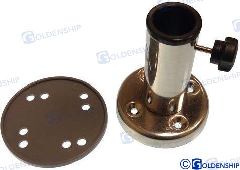 BASE RECTA ACERO INOX.