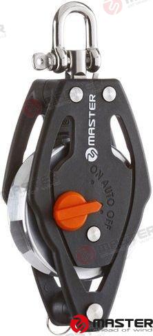 POLEA SIMPLE C/SEGURO Y ARRAIGO 57MM