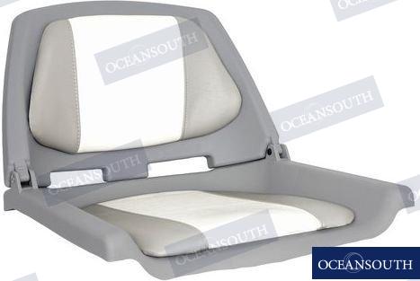 ASIENTO PLEGABLE FISHERMAN GRIS/BLANCO