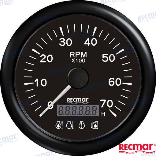 CUENTAVUELTAS C/4 LED ALARMA 0/7000RPM N