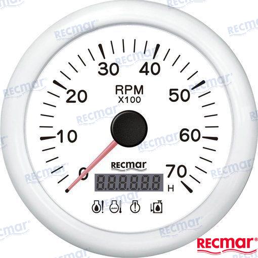 CUENTAVUELTAS C/4 LED ALARMA 0/7000RPM B