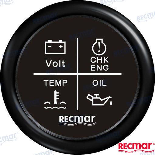 RELOJ MULTIFUNCION 12V/24V NEGRO