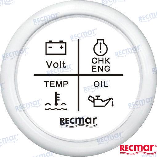 RELOJ MULTIFUNCION 12V/24V BLANCO