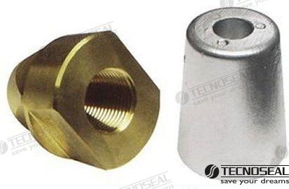 ANODO CONICO CUADRADO ZINC Ø 68,5MM