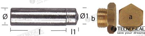 ANODO PARA LOMBARDINI ZINC Ø 15MM